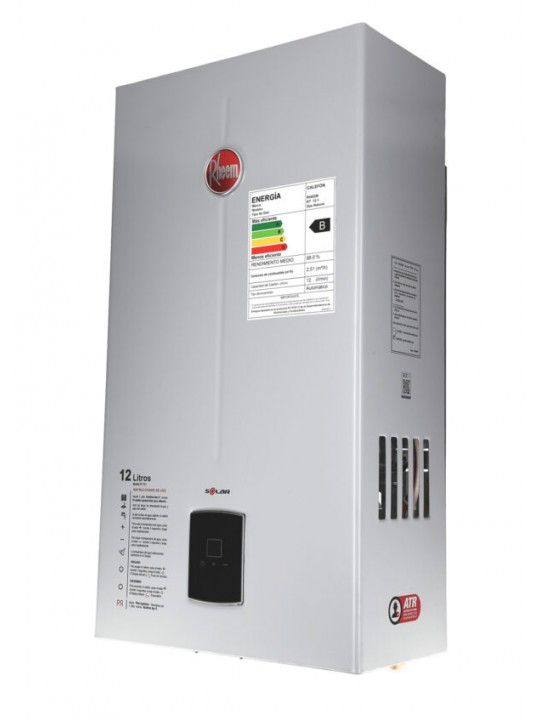 Calefont 12 Litros Tiro Natural Digital Línea Prestige™ Gas Natural o Licuado RHEEM