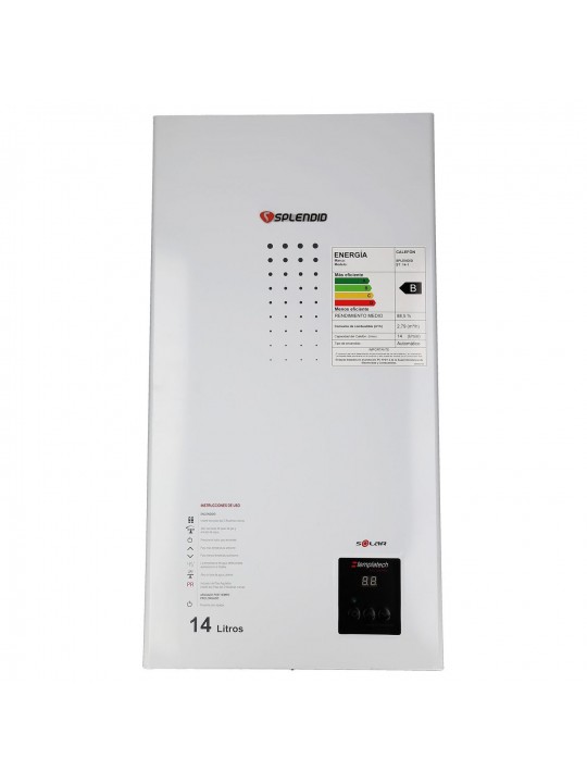 Calefont 14 Litros Tiro Natural Gas Licuado o Gas Natural SPLENDID