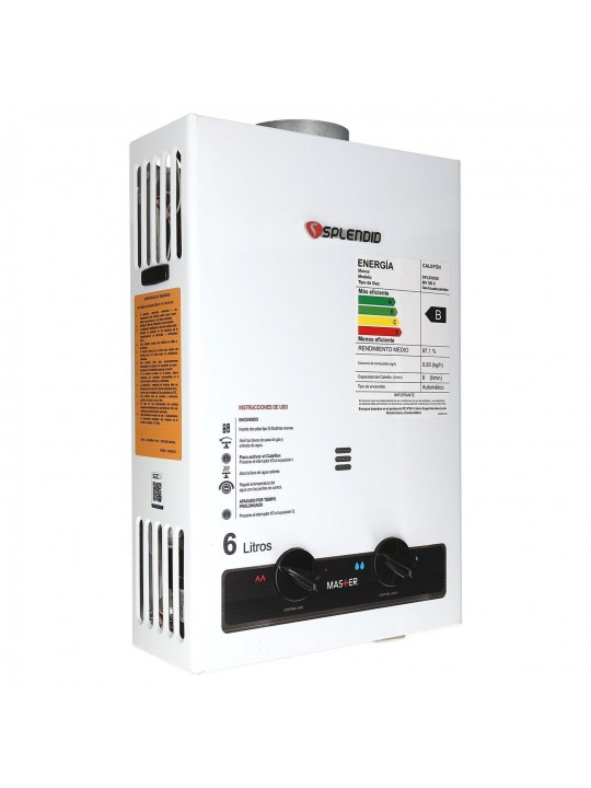 Calefont 6 Litros Tiro Natural Master Gas Licuado SPLENDID