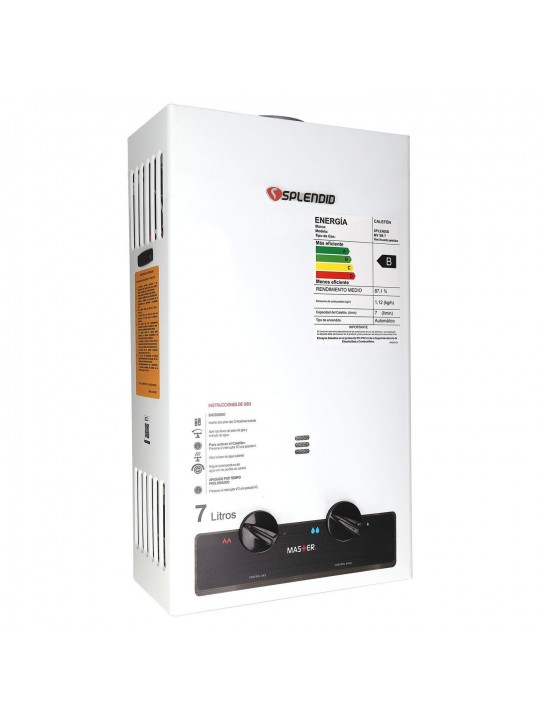 Calefont 7 Litros Tiro Natural Master Gas Licuado SPLENDID