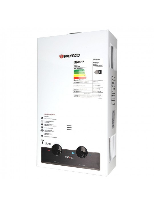 Calefont 7 Litros Tiro Natural Master Gas Licuado SPLENDID