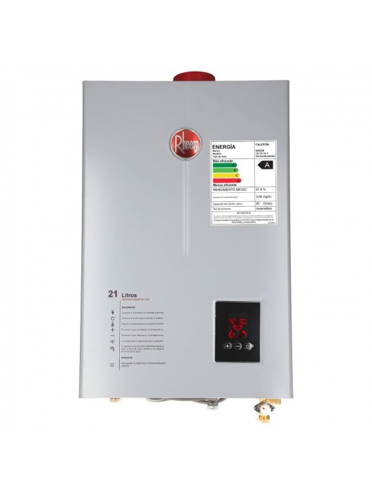 Calefont 21 Litros Tiro Forzado  Gas Natural o Licuado RHEEM