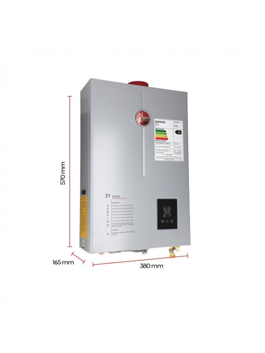 Calefont 21 Litros Tiro Forzado  Gas Natural o Licuado RHEEM