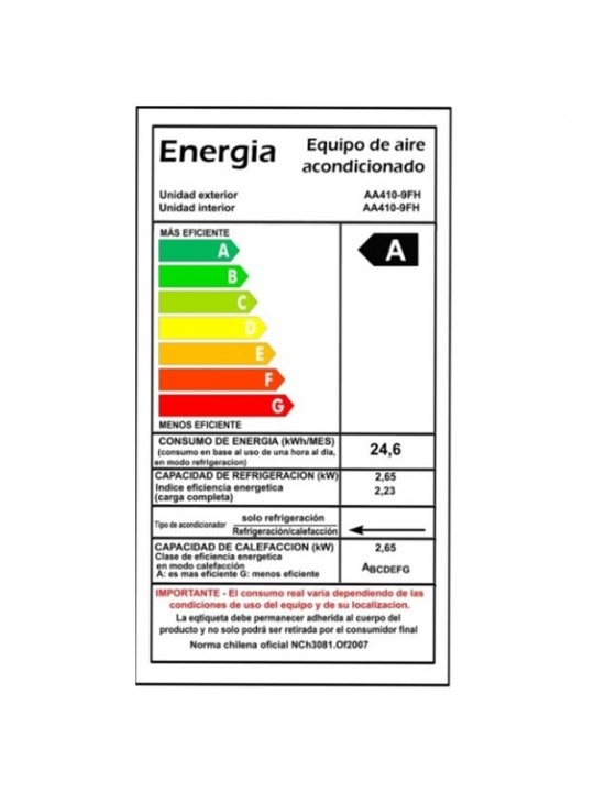 Aire Acondicionado Split Muro IKA 12.000 btu On Off Frío/Calor