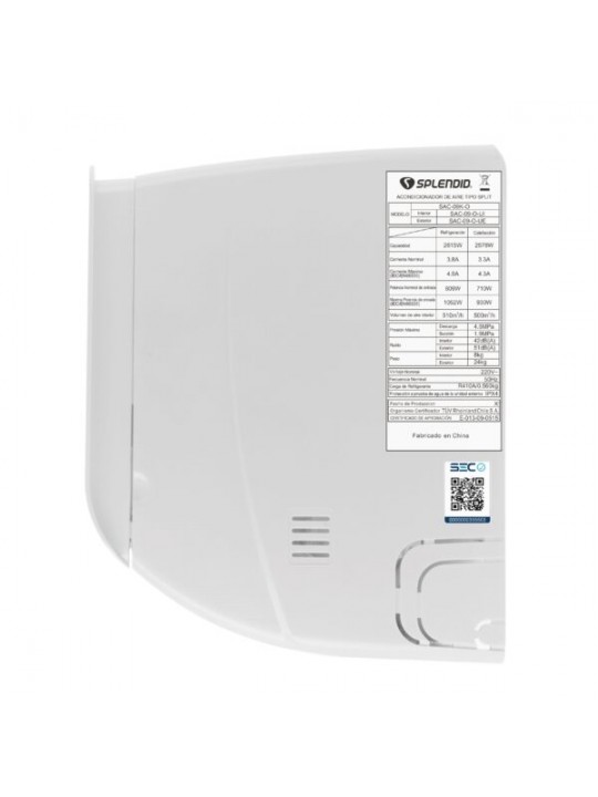 Aire Acondicionado Split Muro SPLENDID 9.000 btu On Off Frío/Calor